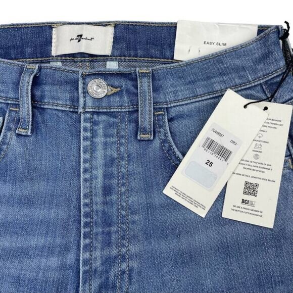 7 For All Mankind Womens Easy Slim in Dream/Destroy Size 25 - Picture 3 of 6